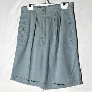 Vintage Lady Footlocker Sage Green High Waist Mom Shorts S